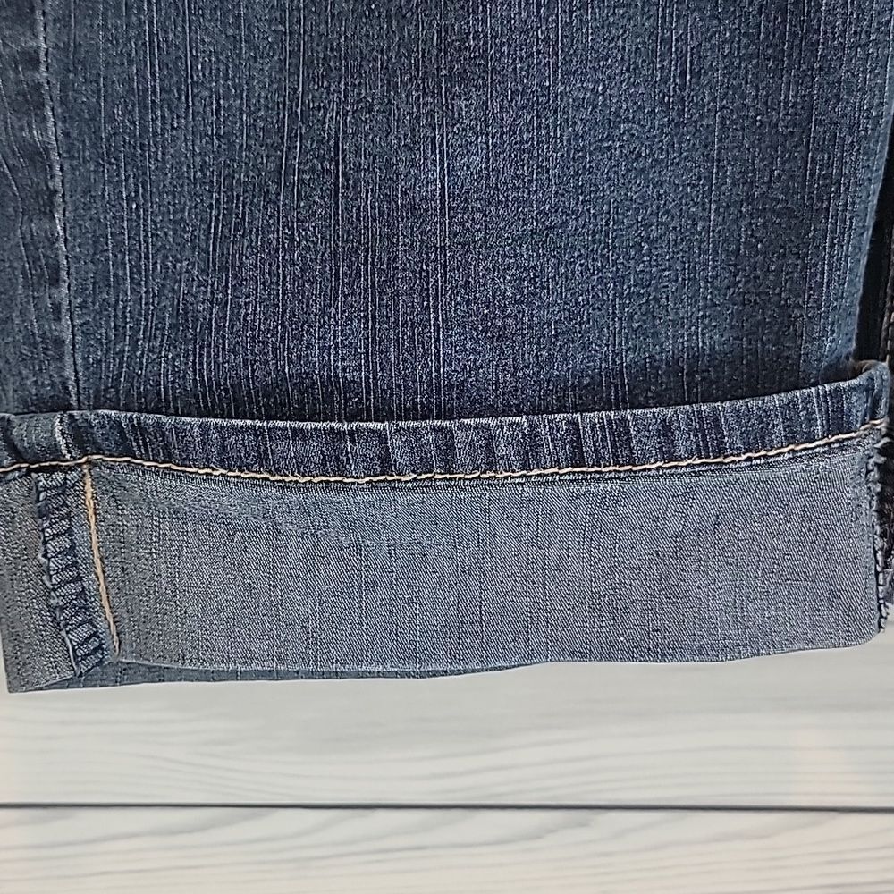 Angels Bermuda blue denim stretch jean shorts Women's Size 16 - Picture 3 of 13